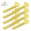 Floating Shelf Bracket 10Inch, 8Pack Gold Shelf Brackets Bathroom Shelf