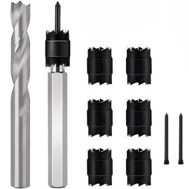 Wolfride 10Pcs Spot Weld Cutter Sets Double Sided, 3/8" & 5/16" HSS Rotary Spot Weld Cutter Remover Drill Bits Hex Sheet Welding Drilling Tool for Power Drill Spot Welding