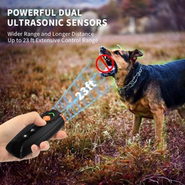 2024 Release Dog Barking Control, Stops Bark and Bad behavior | Train Your Dog 🐕 on Clicks (Your or Neighbors), Press The Button | Long Range Ultrasonic | 4 Training Modes | Gift for Dog Lovers