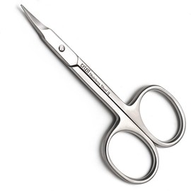 CRIZIL Cuticle Scissors: Stainless Steel | Curved Blade Scissors for Manicure Pedicure | Easy Grip | Perfect for Eyebrow, Toenail & Skin | Men & Women | Home & Professional Use