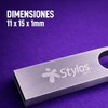 Memoria USB 64GB Tipo A 2.0 de Metal Stylos Tech