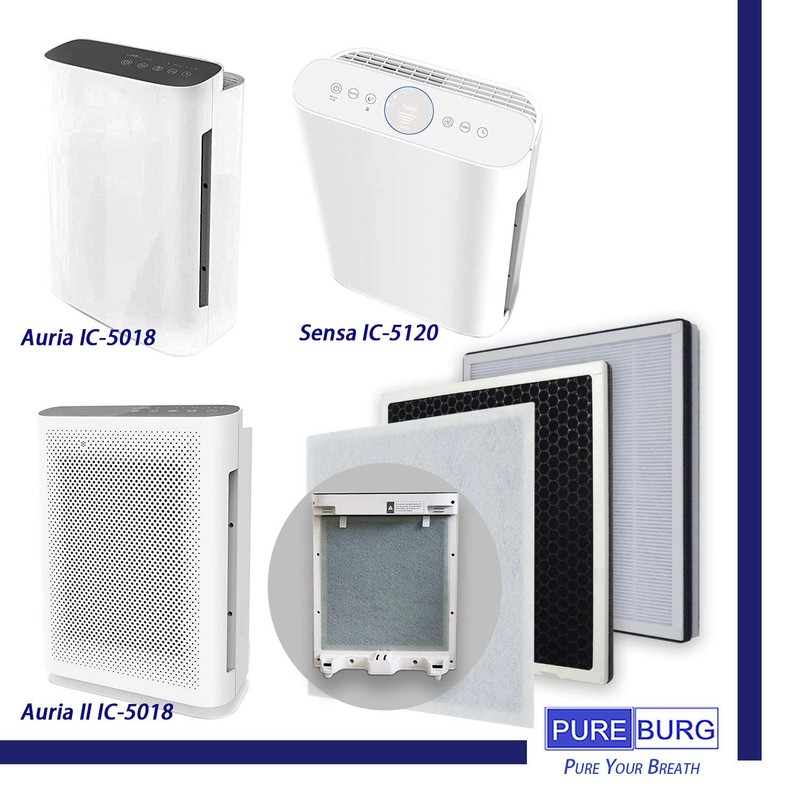 PUREBURG Replacement Filter Compatible with InvisiClean Aura IC-5018 Aura II