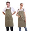 BIGHAS H-Shaped Apron, Simple, Plain, Large Size, Cafe Apron, Nursery