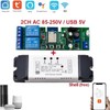 Easy Operation, WiFi Wireless Momentary Inching Self-Locking Realy Module, 2