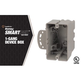 Southwire MSBMMT1G 1 Gang Multi Mount Device Box with Depth Adjustable; Heavy Duty 42lb