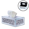 New Silver Crushed Crystal Diamond Tissue Box, Diamante Bling, Living