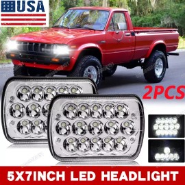 Unbranded 5"x7" LED Headlights Hi/Low Beam Pair For Toyota Pickup 1982-1995 Hardbody Truck