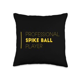 Spike Ball Professional Player Outdoors Yard Game Spike Ball Professional Player Outdoors Back Yard Game Throw Pillow, 16x16, Multicolor