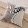 AmHoo Set of 2 Throw Pillow Covers Zebra Chenille Patchwork