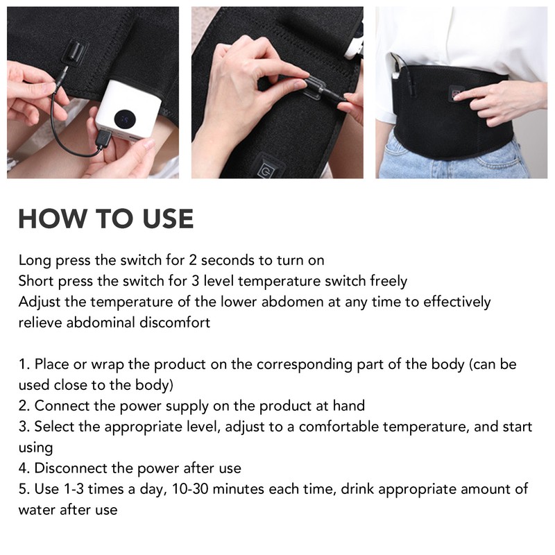 Waist Heating Belt Back Pain Belly Wrap Fast Electric Warm