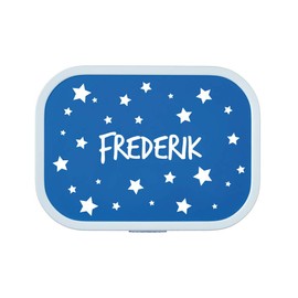 4you Design Set Lunch Box & Drinking Bottle Dots, Stars or Bambi + Name - 6 Colours - Mepal Campus + Bento Box & Fork - School Child