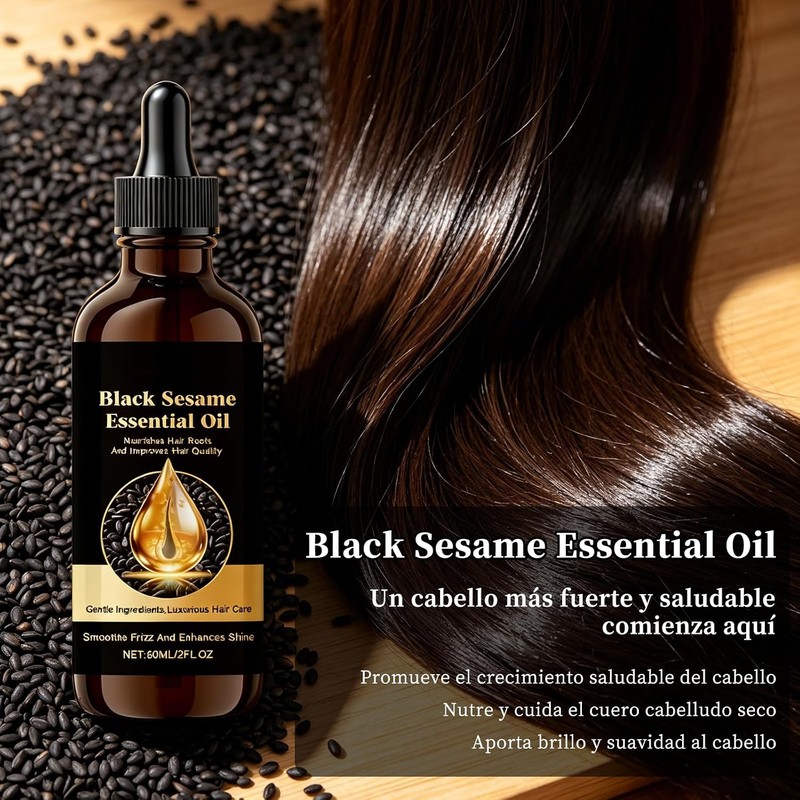 2pcs Conditioning Hair Aceite de Comino Negro 60ml, Aceite de