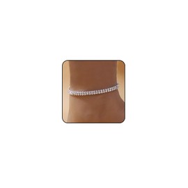 Silver Ankle Bracelets for Women Waterproof Sparkly Gold Anklets Tennis Rhinestone Diamond Anklets for Women Starfish Infinity Heart Cross Anklet Bracelet Beach Jewelry (2 - silver wide tennis)