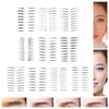 10 Pegatinas Impermeables para Cejas, Juego de Pegatinas Temporales para