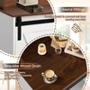 Decomax Farmhouse Coffee Bar Cabinet with Sliding Barn Door -