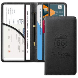 CoBak Car Registration and Insurance Holder - Vehicle Glove Box Car Organizer,Auto Truck Comparment Accessories Case with Magnetic Closure for Driver License,Cards