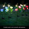 Outdoor Solar Powered LED Light Rose Flower Simulation Bee Lamp
