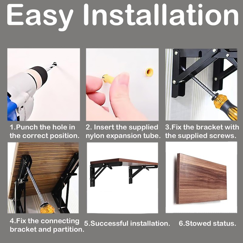 Vebetter Folding Console 300 mm, Pack of 2 Folding Console