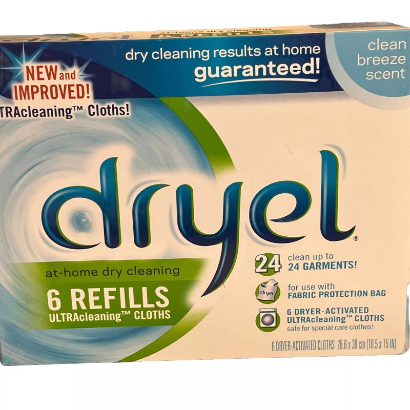 Dryel 1-DRYEL At Home Dry Cleaning Cloth Refill ULTRAcleaning Discontinued