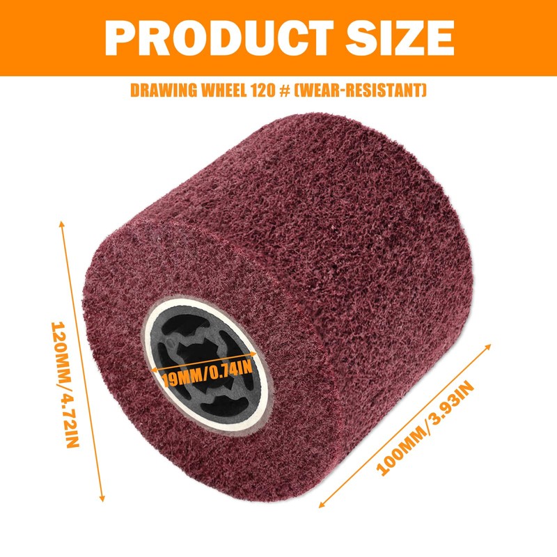 Nylon Brush: 120 Grit Sanding Brush Polishing Brush Sanding Roller
