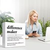 Funny Wooden Box Sign,Difference Maker Definition Office Wood Box Plaque