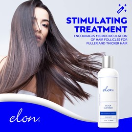Elon Scalp Care Bundle: Scalp Cleanser & Leave in Treatment – Elon Hair Care Products – Exfoliating Treatment – Hair Growth for Women/Men for All Types (6.7 oz.)