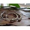 ★ OLIVE HANDGEFERTIGTE KERAMIK & SILBER CREOLEN ★ einmalige Ethno