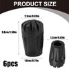 6Pcs Trekking Rubber Pad, Trekking Pole Tips, Replacement Rubber Feet