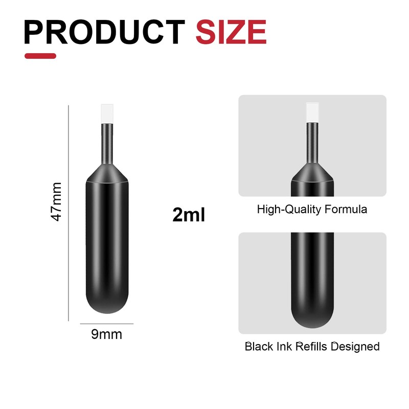 ASIRYVA 12Pcs Ink Refills for Address Blocker Stamp, Ink Refill