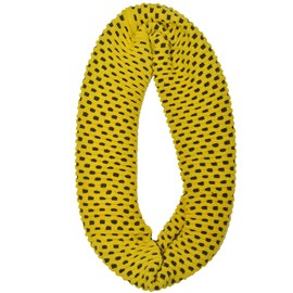 Wrapables Dottie Infinity Acrylic Knit Scarf Winter Circle Scarf, Yellow/Brown