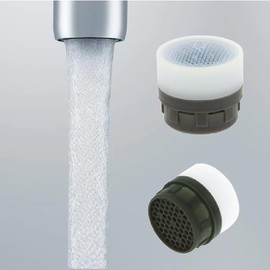 Neoperl Tom Thumb Aerated Small Size Faucet Aerator PCA Perlator Soft Flow Stream Male/Female Bathroom Housing/Washer/Insert (Lt. Blue 1.8 GPM, Insert)