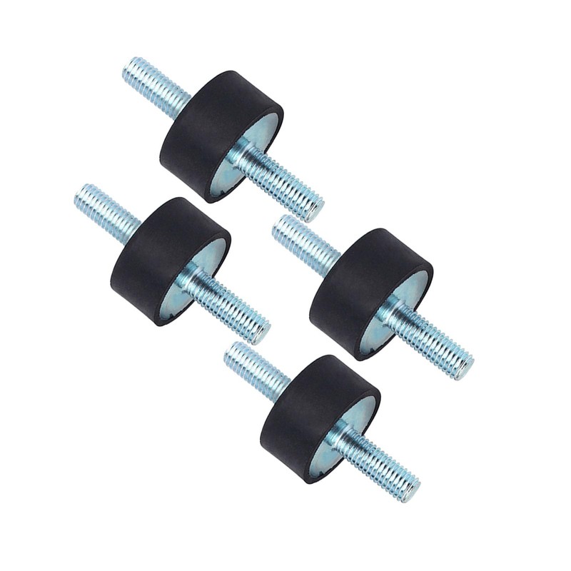 Rubber Mount Damper for Air Compressor, Engine Shock Isolator, Threaded