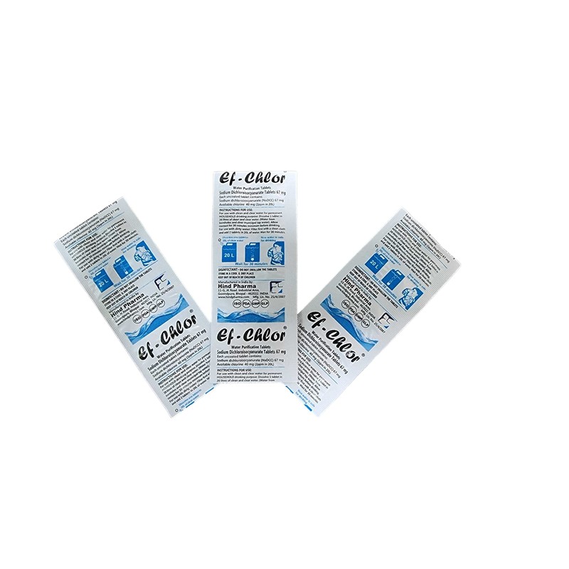 Ef-Chlor Water Purification Treatment (100 Tablets), 67 mg, Portable Drinking