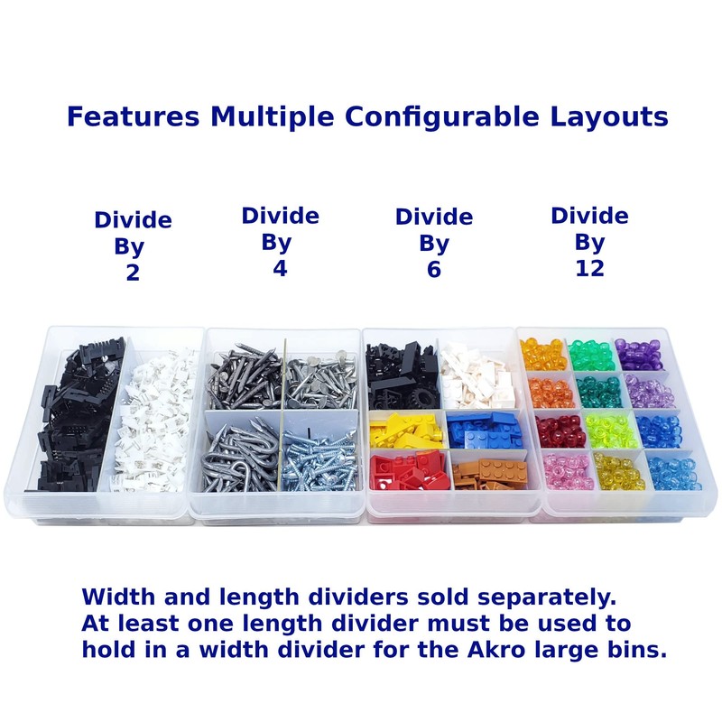 BIN BETTER (24-Pack) Large Drawer Configurable Width Dividers compatible with