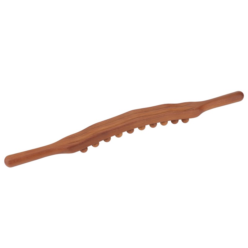 Guasha Stick Carbonized Double Row 20 Beads Lymphatic Drainage Fatigue