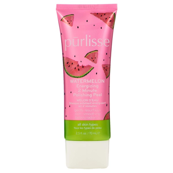 purlisse Watermelon Energizing 2 Minute Polishing Peel Facial Treatment Exfoliator