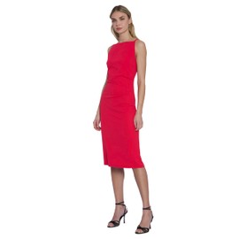 Maggy London Midi Sleeveless High Neck Wedding Guest, Valentine's Day-Pink Dresses for Women, Raspberry