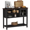 ChooChoo Farmhouse Coffee Bar Cabinet, Buffet Cabinet with Storage, Sideboard