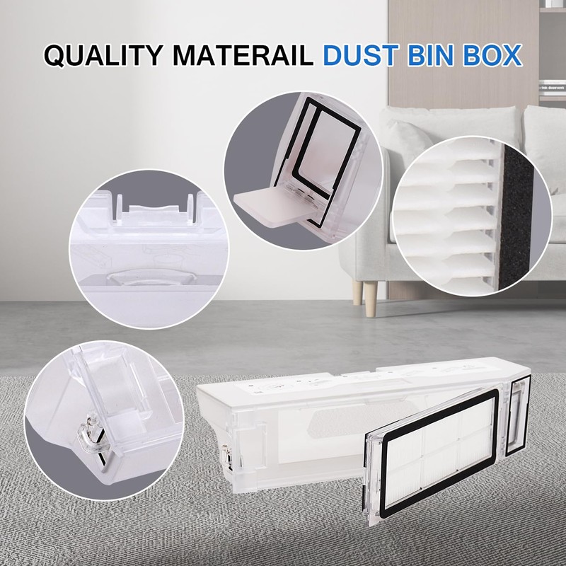 Dust Bin Box Compatible with Roborock Q Revo Robot Vacuum
