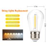Leadleds 15 Pack S14 LED String Light Bulbs, Shatterproof Vintage
