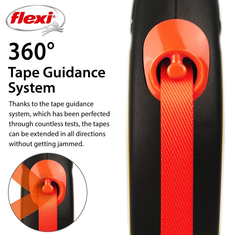 Flexi New Neon Tape Green Medium 5m Retractable Dog Leash/Lead