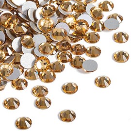 BEADSLAND 1440 piezas de diamantes de imitación con parte posterior plana, gemas redondas de cristal para decoración de uñas y arreglos artesanales, t