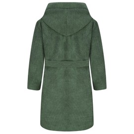 FunnyPaja Kids Soft Towel Hooded Robe Cotton Bathrobe for Boys 5-16 Years Army Green 13-14 Years
