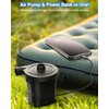 Dr.meter Air Pump for Inflatables, Rechargeable 4000mAh Battery Air Mattress