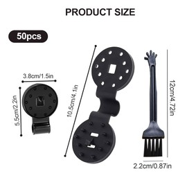 Plastic Clips for Protective Cloth, Shade Cloth Plastic Clips, Shade Nets Retaining Clips, Plastic Clips for Protective Cloth, Special Clip with Eyelet for Shade Net, Plastic Clips Sun Shade, Pack of