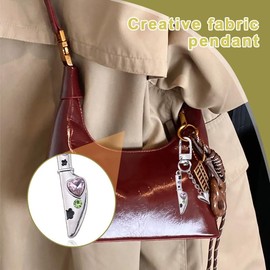 Y2K Keychain for Purse Charms for Handbags Silver Key Chains for Car Keys Accessories for Women Girls Aesthetic Bag Charm for Backpacks Gothic Keyring Charms for Tote Bag