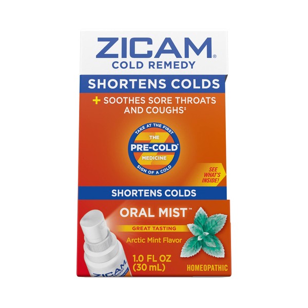 Zicam Cold Remedy Zinc Arctic Mint Oral Mist, 1 Ounce