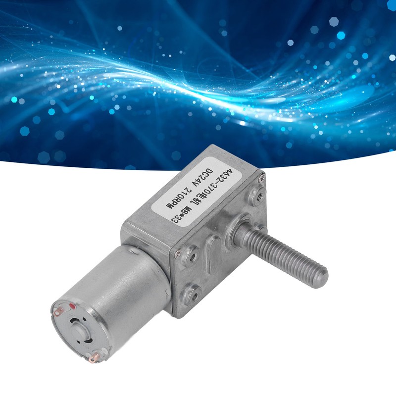 Turbo Worm Geared Motor High Torsion Micro Gearbox DC24V M8x33mm