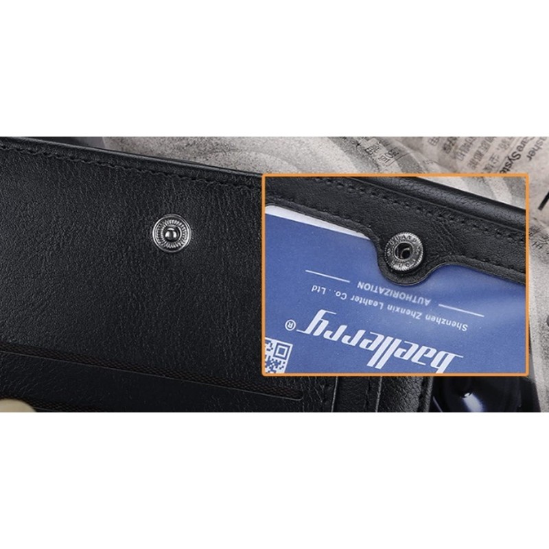 Thai Sawadee Men's Trifold Wallet, Thin, Compact, Thin, Leather Wallet,