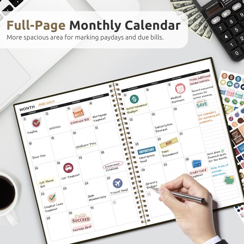 Aesthetic Budget Planner - Monthly Finance Planner with Expense Tracker,